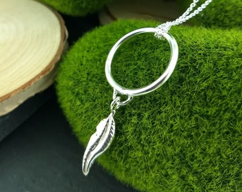 feather pendant, feather necklace, silver feather pendant, feather chain, bohemian feather, silver feather, bohemian silver necklace, silver