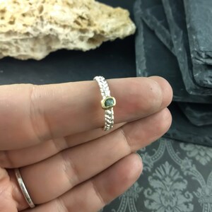 Bague Fiançailles Argent 925 - Diamant Brut Bleu Naturel 0,68 Ct - Kkdiamonds - Fabriquée En Inde
