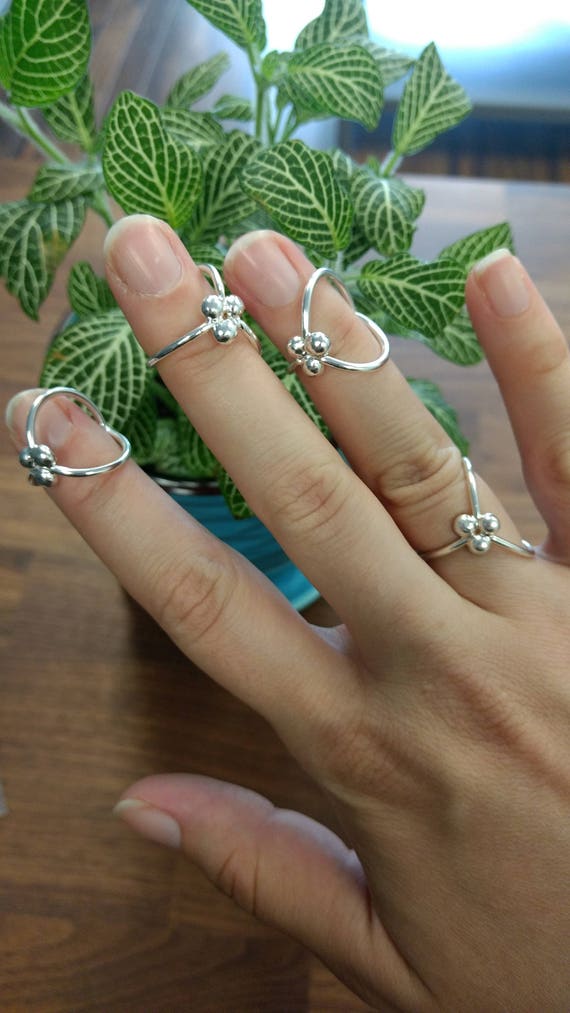Sterling Silver Ring Three Way Ring Women Ring 925 Silver