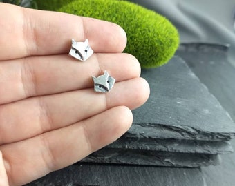 Sterling silver fox earrings sterling 925 for women