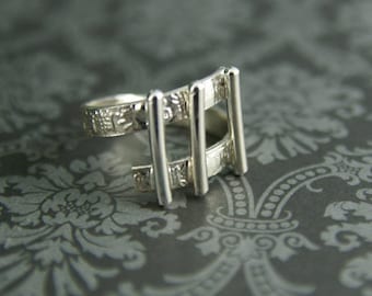 Sterling silver Hashtag ring