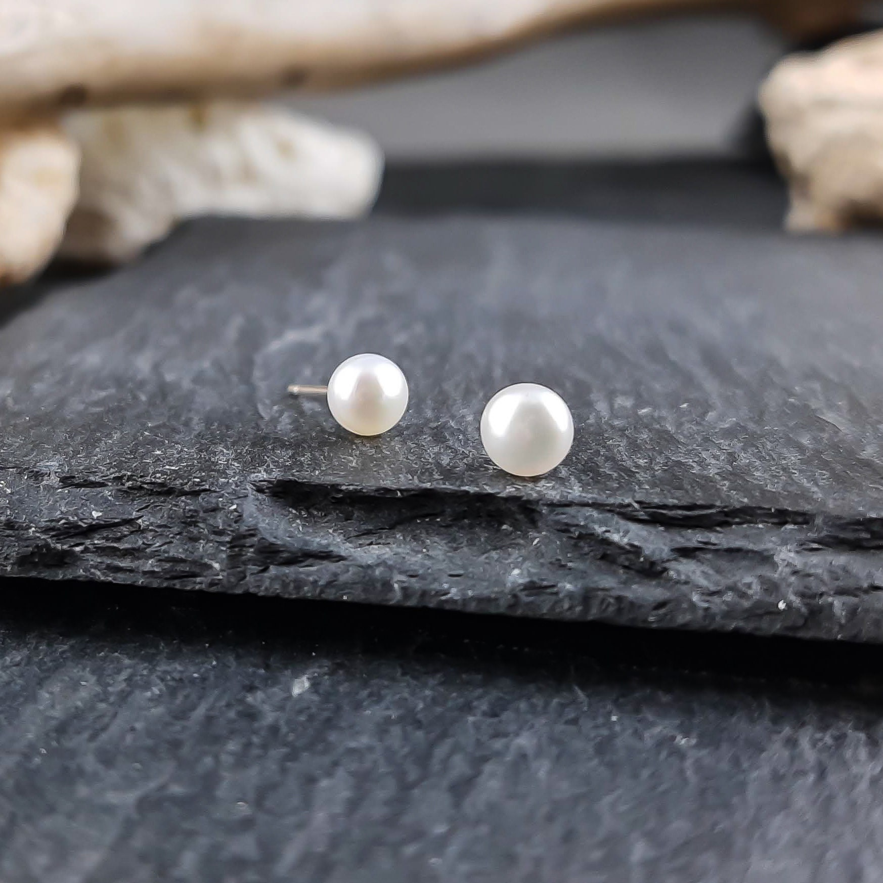 Silver Plated Pearls & Beaded Studs
