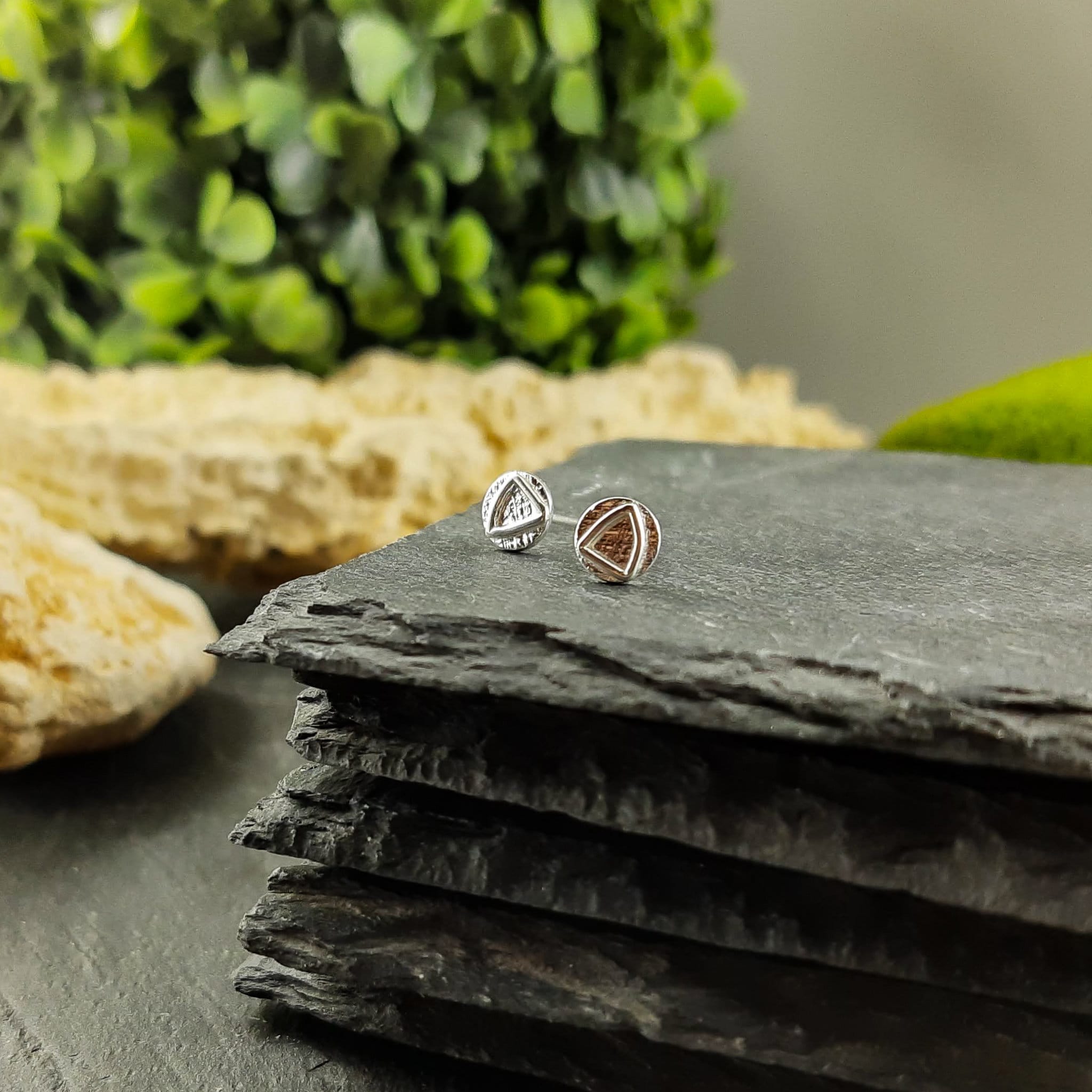 Mini Interlocking Stud Earrings - Silver Silver