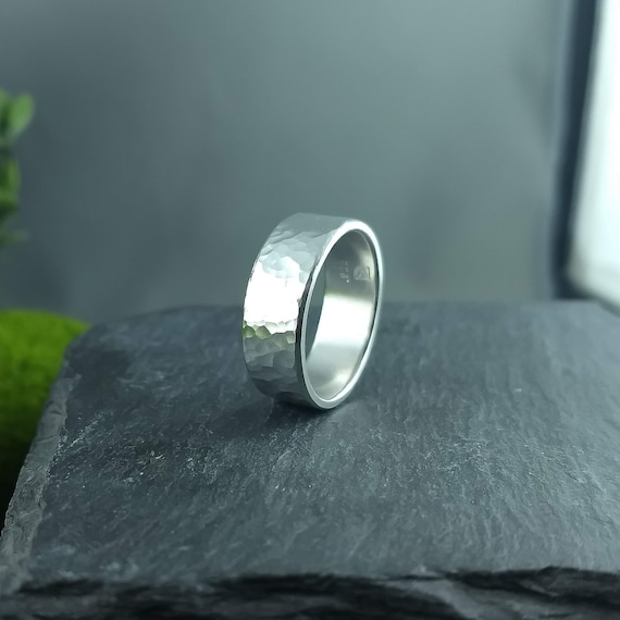 Bague homme martelé sales
