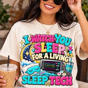 T-shirt SLEEP TECH, T-shirt de technicien en polysomnographie, Cadeau RPSGT, T-shirt de technicien du sommeil, T-shirt de laboratoire du sommeil, Cadeau pour technicien en études du sommeil et ondes cérébrales
