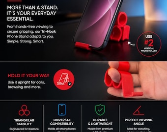 Tri Hook Stand (Iphone Holder and Browser) Small