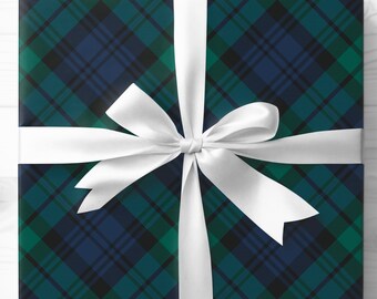 Hunting Tartan Gift Wrap, Plaid Wrapping Paper, Christmas Decor