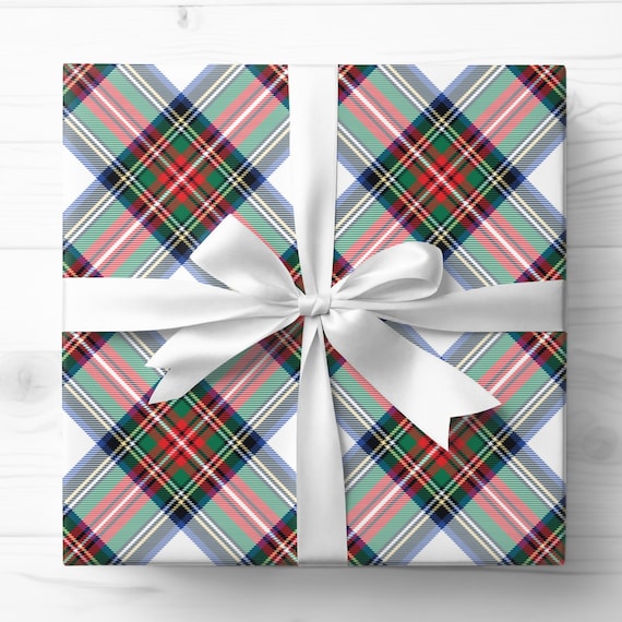 Stewart Tartan Gift Wrap, Plaid Wrapping Paper, Christmas Decor