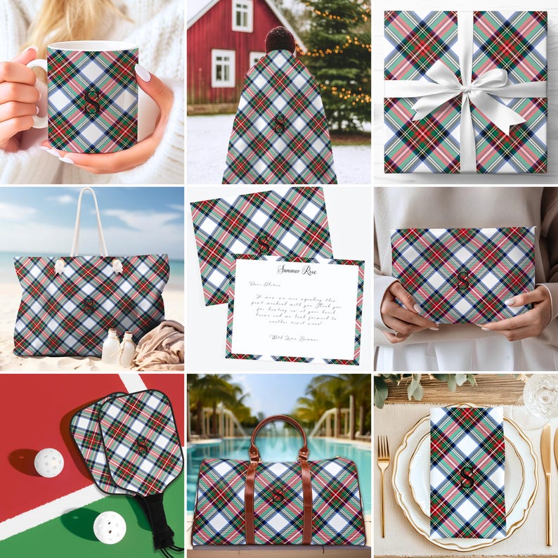 Stewart Tartan Gift Wrap, Plaid Wrapping Paper, Christmas Decor image 6