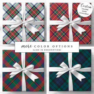 Royal Stewart Tartan Gift Wrap, Plaid Wrapping Paper, Christmas Decor image 4