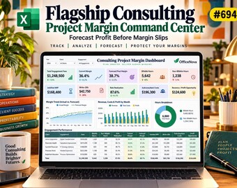 Consulting Project Margin Command Center | Profit Forecasting Dashboard (Excel Template)