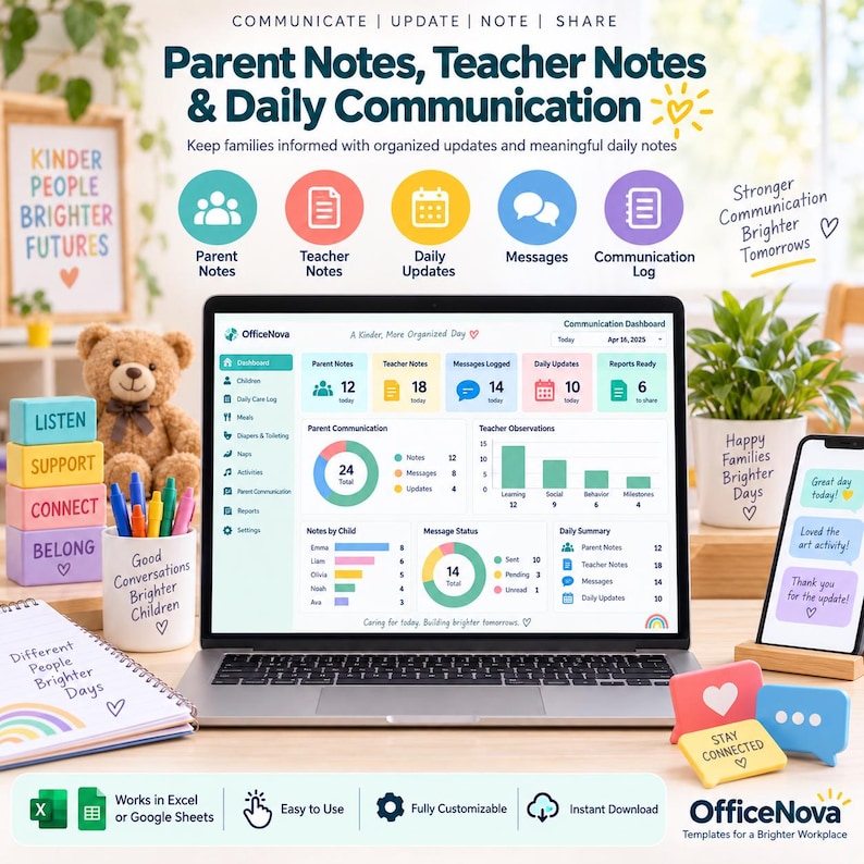 Daycare Daily Report Spreadsheet, Childcare Feeding Activity Tracker ...