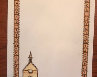 Bird House Church Note Pad