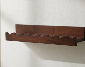 ヴィンテージ木製壁掛け小物棚 | 5段ミニディスプレイラック | 小さな