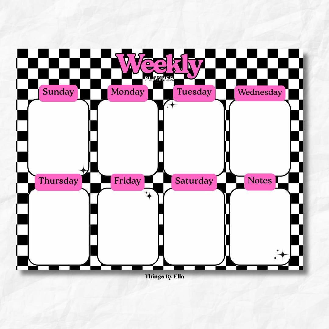 Editable Weekly Planner Template: Printable Canva Design (PDF Download ...