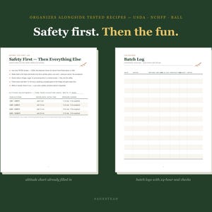 Canning Planner Printable PDF, Preserving Journal, Batch Log, Pantry Inventory, Jar Labels, Altitude Chart, Water Bath Pressure, Letter A4 image 2