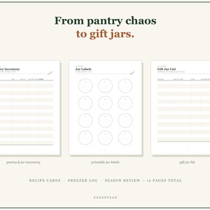 Canning Planner Printable PDF, Preserving Journal, Batch Log, Pantry Inventory, Jar Labels, Altitude Chart, Water Bath Pressure, Letter A4 image 3
