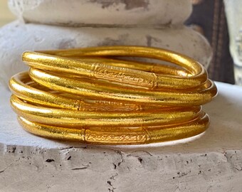24k solid gold bangles
