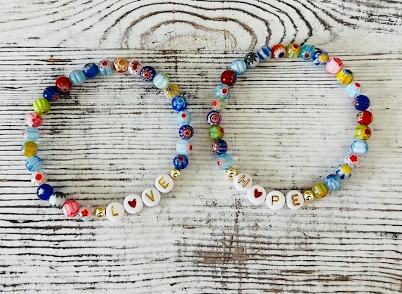 Beaded Friendship Bracelet, Personalize With Name or Word of Your