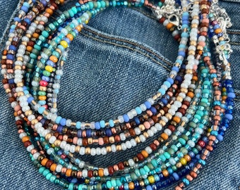 Beaded Necklace, Fall Beaded Necklace, Beaded Choker,