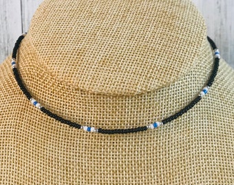 Surf Style Beaded Choker, Beaded Necklace, Dainty Choker, Trendy Choker, Bohemian Jewelry, Beach Choker, Summer, beaded chokers