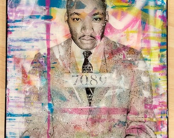 MLK King BLM Hip Hop Vintage Retro Black History Equal Rights Human Rights Pop Art Portrait Wall Art Gift Decor Canvas