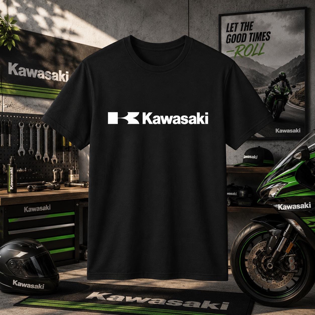Kawasaki Motorcycle Tshirt - Etsy