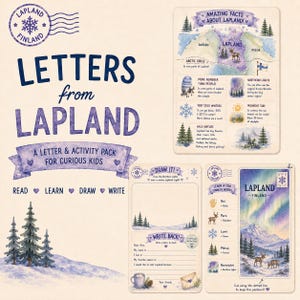 Lappland Brief- und Aktivitätspaket für Kinder: Interaktives Lernabenteuer (Digitaler Download)