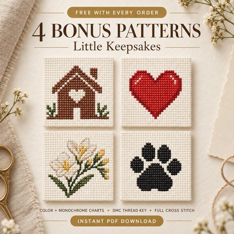 Christmas Winter Minis Cross Stitch Pattern PDF, 16 Individual Motifs ...