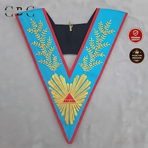Grand Rank Masonic Collar Masonic Regalia Hand Embroidered