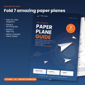 Ultimate Paper Plane Guide PDF | 7 Paper Airplane Designs | Printable Folding Instructions | Kids STEM Activity | Homeschool Science