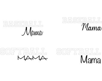 Softball Baseball Mama png jpeg file