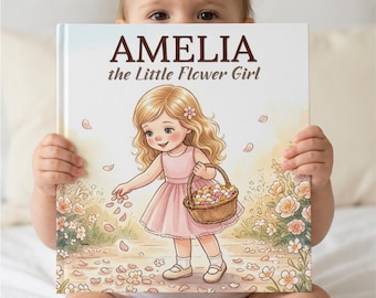 Personalized Flower Girl Proposal Book for Girls, Custom Name Wedding Storybook, Will You Be My Flower Girl Keepsake Gift, Kids Gift Idea