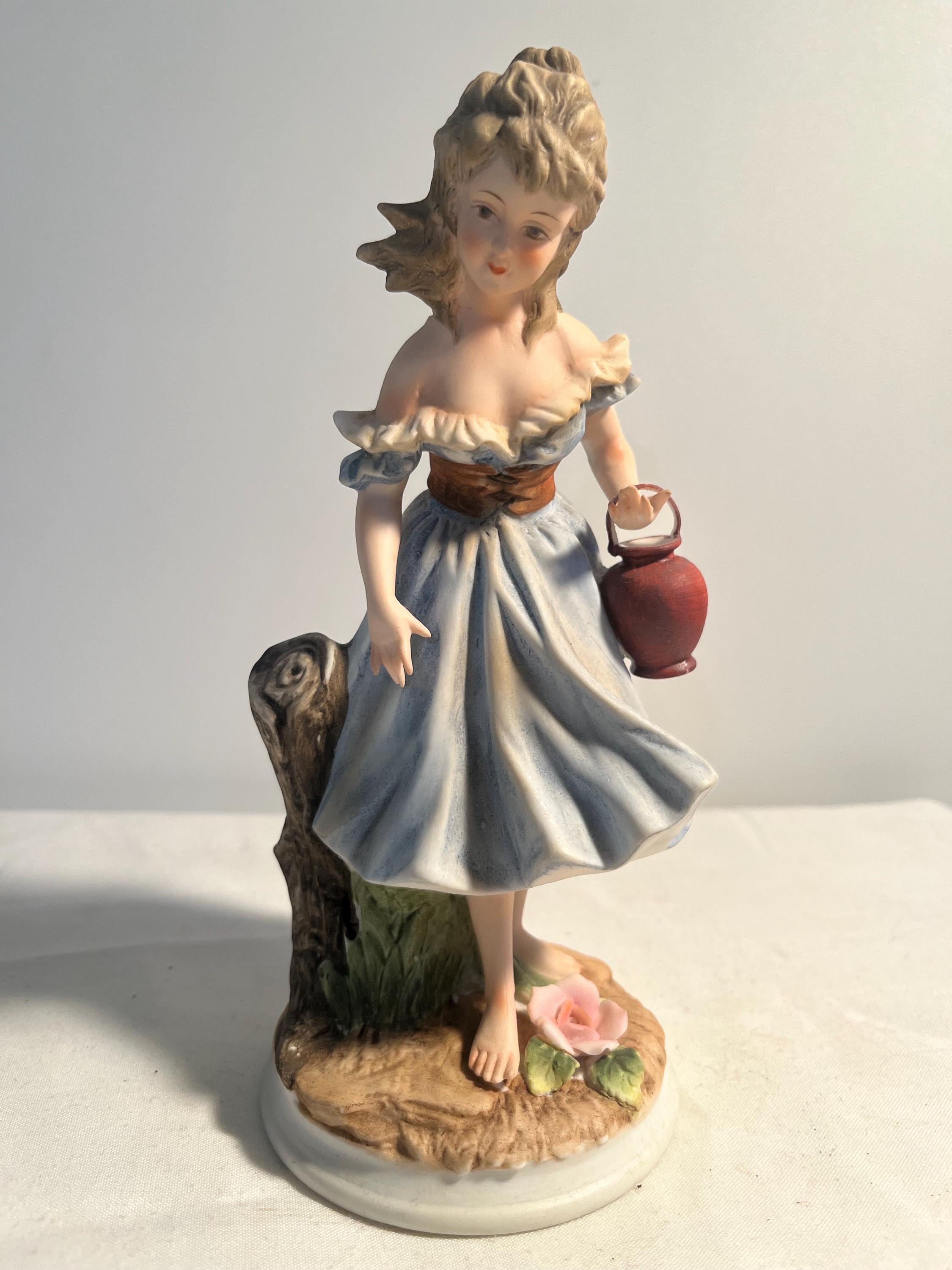 Victorian Woman Figurine Red Dress - Etsy