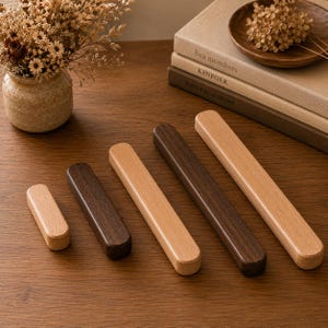 Naturholz-Schrankgriff, minimalistischer Schrankknauf aus Buche, einzigartiger dekorativer Schubladenknauf, moderne Möbelbeschläge, Holzknauf