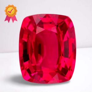 Rubí de talla cojín, piedra suelta facetada de color rojo intenso, piedra natal de julio, suministro de engaste para anillos.