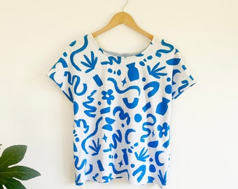 Blue Squiggles Tee.