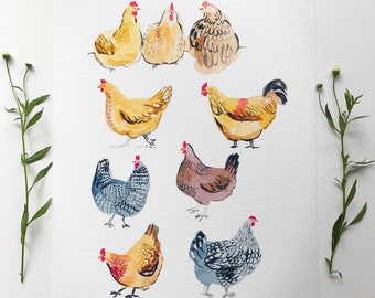 Chickens Art Print