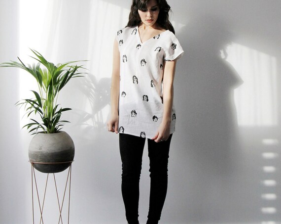 Random Girls V Neck Reversible Tunic Top