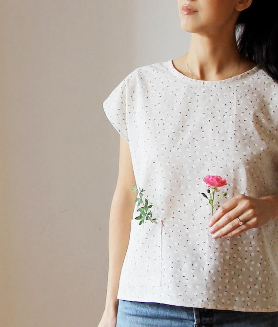 SALE! Tiny Daisy Top in Linen Cotton