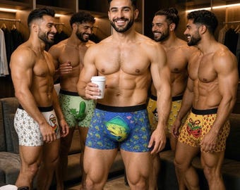 Calzoncillos bóxer novedosos para hombre, bóxers con estampados divertidos, ropa interior cómoda para dormir, regalo para hombres.