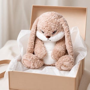 Grumpy Bunny Plush, Cute Angry Rabbit Stuffed Animal, Soft Plush Toy, Funny Gift for Bunny Lovers, Cozy Room Decor