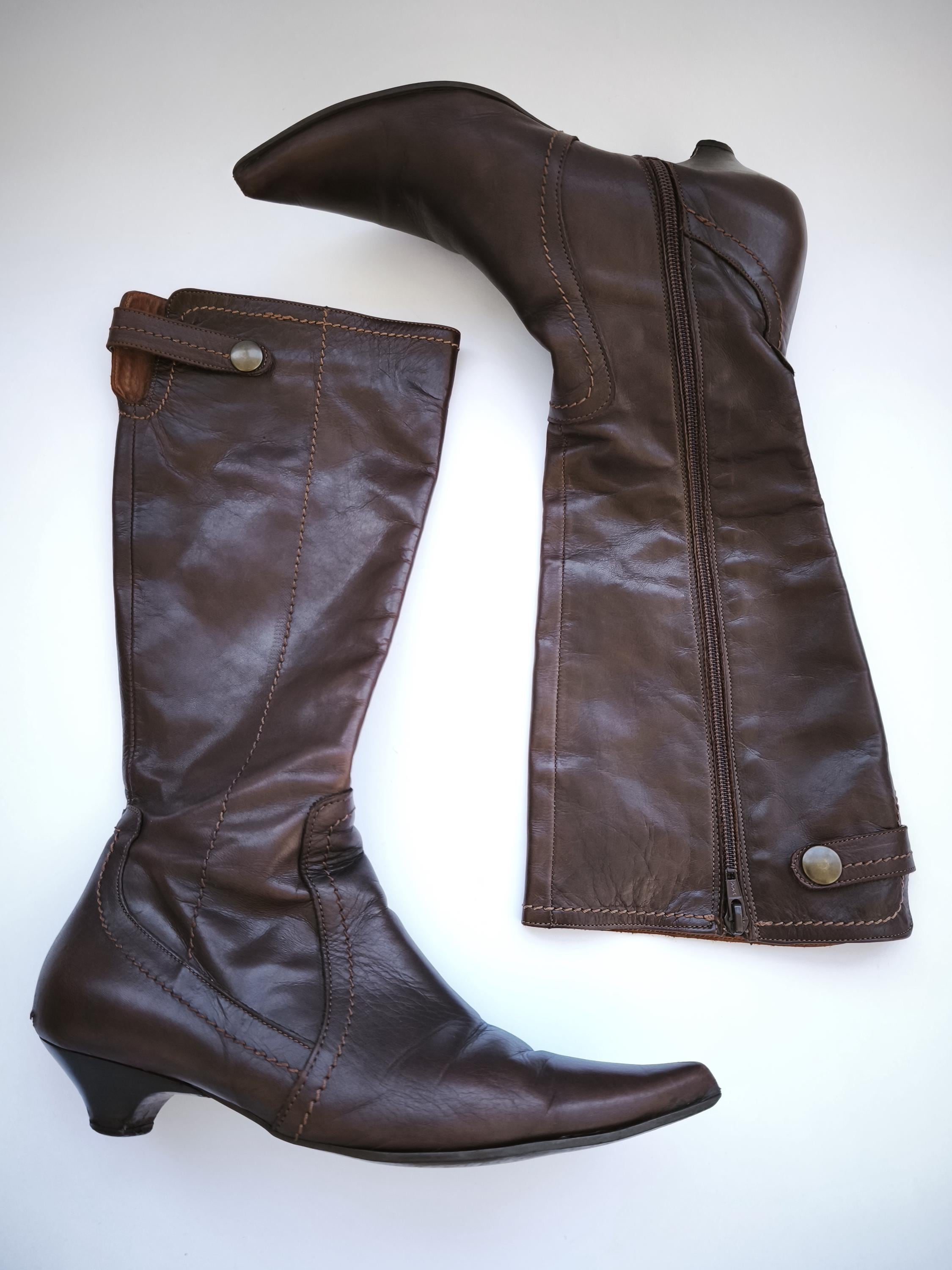 Y2k Pointed Boots - Etsy