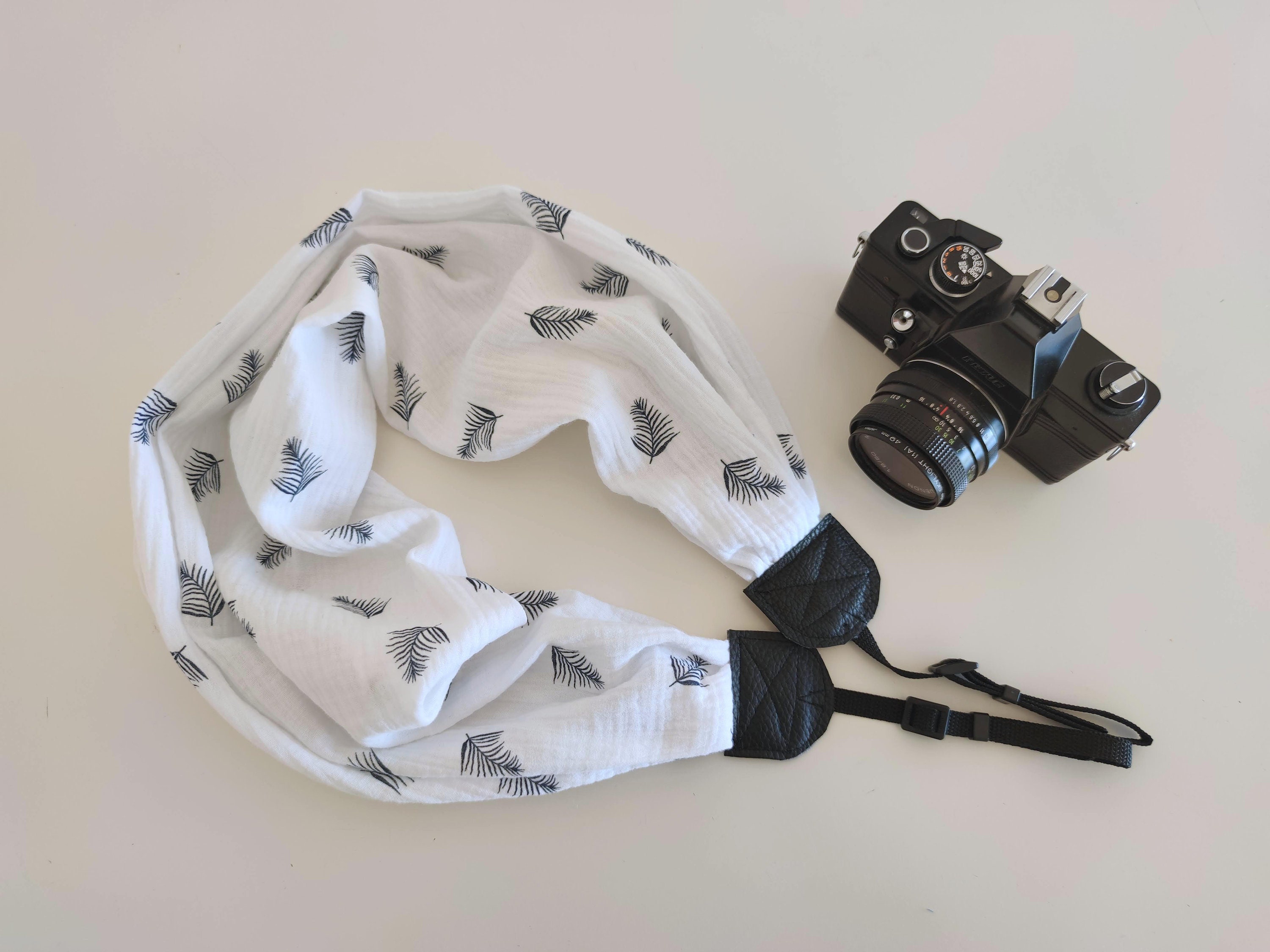 Fabric Camera Strap White Camera Strap Scarf Camera Strap DSRL Etsy UK