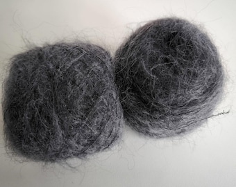 Super Kid Mohair Yarn: Charcoal Gray Italian Lace Weight (25g Skein