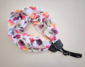 Scarf camera strap Fabric camera strap Moonlight camera strap Flowers fabric camera strap Photography prop Camera accessories Spring colors