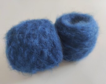 Super Kid Mohair Yarn: Smokey Navy Blue Italian Lace Weight (25g per ball)