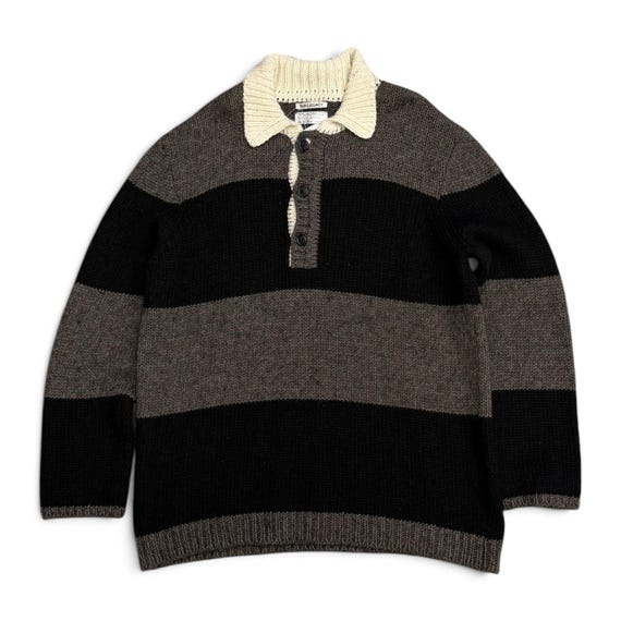 Our Legacy, Our Legacy Big Piquet Rugby Stripe Knitted Jumper (L)