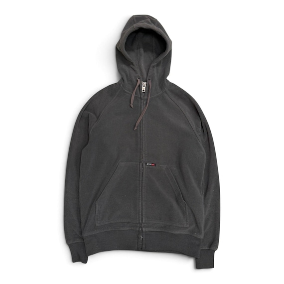 Schott, Vintage Schott Full Zip Up Fleece Hoodie Grey (M)