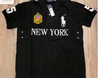 Polo Ralph Lauren para hombre, modelo New York Big Pony, color negro.
